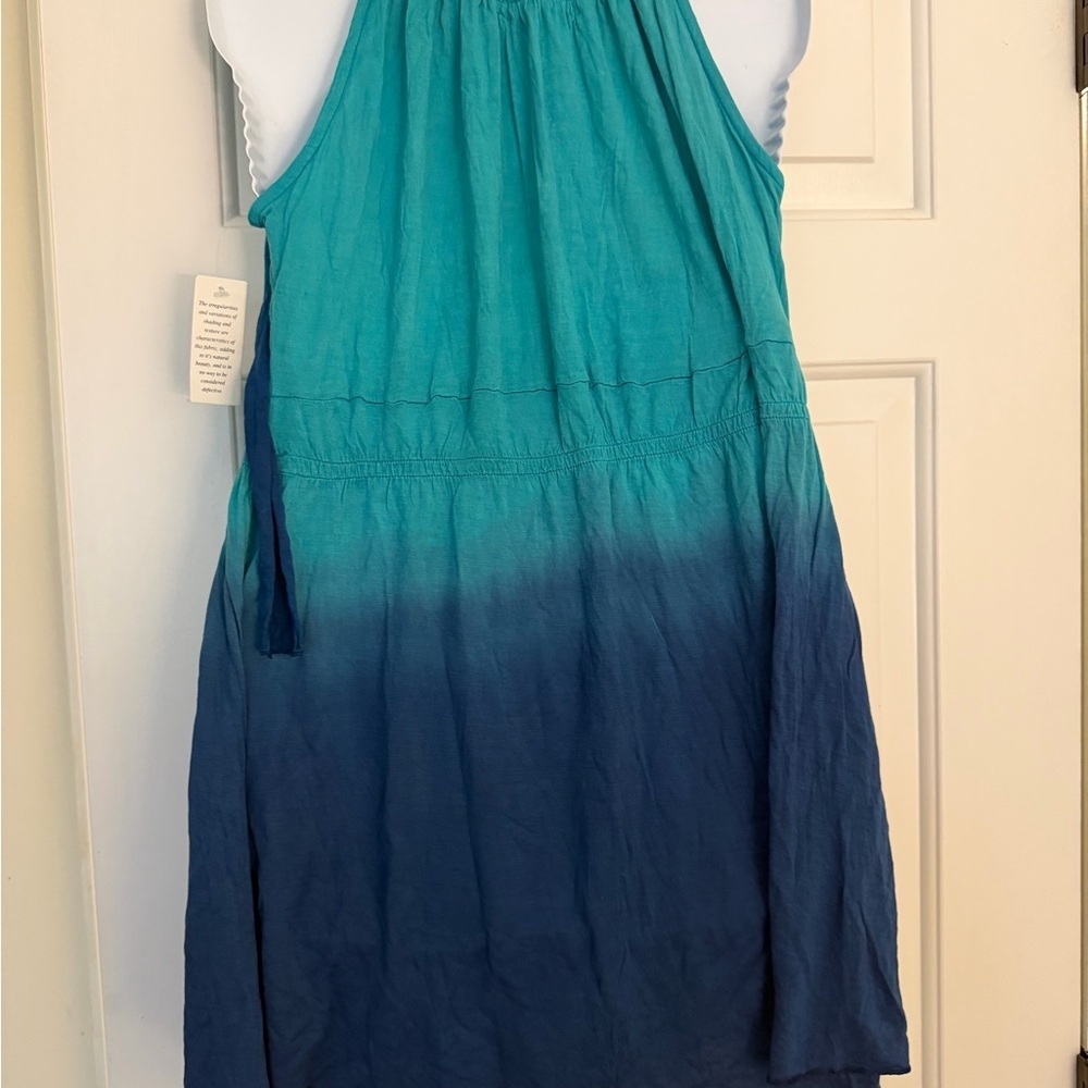 NWT Studio JPR Blue Ombre Halter Tunic Top Size M 100% Rayon - Picture 3 of 4